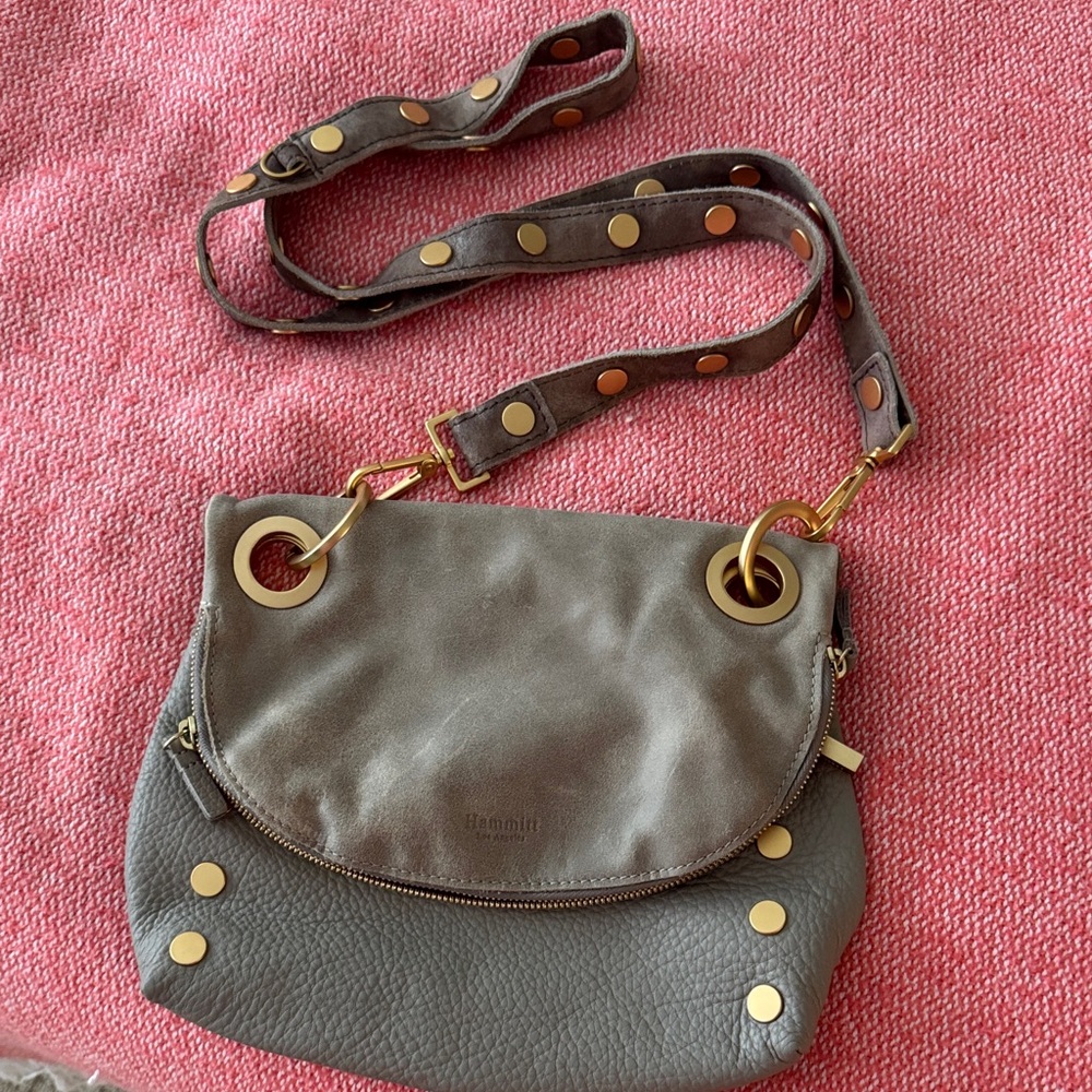 Hammitt Gray and Brown Crossbody Bag
